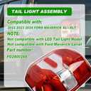 Tail Lights Compatible With 2022 2023 2024 Ford Maverick XL XLT Rear Light Taillights Left Driver Side Replace FO2800288 Halogen Type