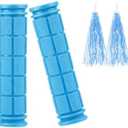 Bike Handlebar Grips with Tassel Streamers for Kids Girls Boys, Non-Slip Rubber Bicycle Handle Grips for BMX MTB Mountain Bicycle Scooters Tricycle Replacement Parts