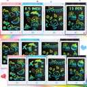 Tinlade 12 Pack LCD Writing Tablets 8.5 Inch Bulk Colorful Doodle Board Board Erasable Electronic Painting Drawing Pads Learning Toy Gifts for Kids Boys Girls(Pink, Blue, White, Black)