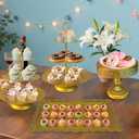 Gold Cake Stands Set, 5pcs Metal Tiered Cupcake Diaplay Stand Serving Platter for Dessert Table, Dessert Candy Fruit Tray for Wedding Baby Shower Birthday Party