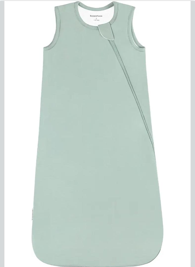 BubblePanda Rayon Made from Bamboo Sleep Sack 6-12 Months 1.0 Tog Soft Toddler Sleeping Sack for Babies 2-Way Zipper Baby Wearable Blanket