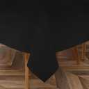 Majestic Giftware PVC Faux Leather Rectangle Tablecloths | (TCE191-54144) Hfi Black Waterproof & Spill Proof Dining Table Cover | Decorative Washable Tablecloth for Home, Kitchen, Party (54X144)