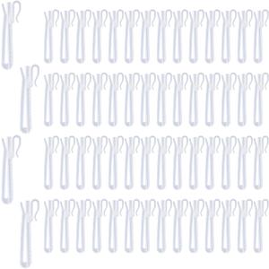 Plastic Curtain Hooks, Adjustable Pinch Pleat Hooks, Ratchet System Pinch Pleat Curtain Hooks for Window Curtain, Door Curtain and Shower Curtain (60PCS)