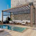 Pergola Brackets - Heavy Duty Pergola Kit(Q235 Steel Anti-Corrosion, 3.6"x3.6" Fit) - 4x4 Brackets kit for DIY Garden, Patio, Gazebo - Weatherproof for 4x4 Wood Beams (4-Pack)