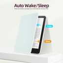 MOROCK Slim Case for All-New Kindle(11th Generation,2024/2022 Release,Model No. RS23CV/C2V2L3), Lightweight Glitter PU Leather and PC Clear Acrylic Back Cover, Auto Sleep/Wake, Glitter White