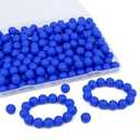 3 x LAIDANLA 120pc 15mm Deep Blue Silicone Beads for Keychain, Bracelet & Necklace Making