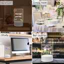 Trasparent Dry Erase Board with Light Up Stand for Desk | Clear Desktop Note Memo Whiteboard Notepad Table | Glow LED Letter Massage Boards for Creative Use | Includes Dry Erase Marker