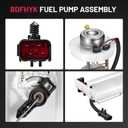 BDFHYK Eletric Fuel Pump Assembly E7115MN Compatible with Jeep TJ & Wrangler 1997-2002 2.5L L4, 4.0L L6, Replaces 402P7115MN, P75045M