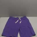AMY COULEE Men's Casual Classic Shorts Athletic Cotton Sweat Shorts with Drawstring (X-Large, Purple)