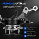 Front Left Steering Knuckle & Wheel Bearing Hub Assembly Fit for Honda CR-V CRV 2007 2008 2009, 2.4L Truck, Replace for 51216SWAA00, 45255STKA00, 44600SJKJ00, Driver Side