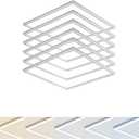 2x2 FT Edge-Lit Frame LED Panel Lights,5CCT Selectable 3000K-6500K, 2600/3900/5200LM,20W/30W/40W Switch, Grid Drop Ceiling Lights,0-10V Dimmable,Damp Rated,100-277V,ETL Listed (2 X 2 EDGE - 6 PACK)