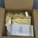 175 Piece Plastic Dinnerware Set Disposable Dinnerware Set for 25 Guests Include 50 Plastic Plates 25 Silverware Set 25 Cups and 25 Napkins for Mother's Day Party Wedding BirthdayWhite and Gold