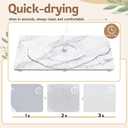 32" x 18" Extra Large Stone Dish Drying Mat for Kitchen, White Marble