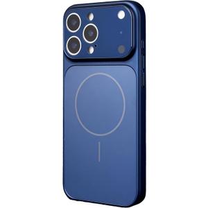 Designed Magnetic Series for iPhone 16 Pro Case,[Compatible with MagSafe][Tempered Glass Camera Lens Protection],Luxury Matte Military Grade Drop Protective Hard PC Shockproof Cover,Blue
