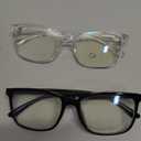 Oilway Blue-Light Blocking Glasses Computer Reading/Gaming/TV/Phones Glasses Fashion Anti Eyestrain Glasses for Women Men (A1 Black + Transparent)