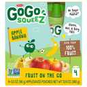GoGo squeeZ Applesauce and Fruit Puree, Apple Banana, 3.2 oz (Pack of 48), Unsweetened Fruit Snacks for Kids, Gluten Free, Nut Free and Dairy Free, BPA Free Pouches (Packaging May Vary) (EXP 08/06/29)