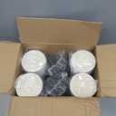 Lamosi 100 Pack 12 oz Disposable Coffee Cups with Lids, Insulated Ripple Wall To-Go Paper Coffee Cups Suitable for Chocolate Cocoa and Hot/Cold Drinks (Grey)