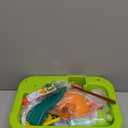 Play Sink with Running Water, Kitchen Play Sink Toy with Electric Faucet, Play Kitchen Accessories, Floating Pool Toys & Fishing Game, Kids Pretend Play-Dishwasher Play Set for Boys Girls Toddlers