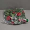 2 Pack (16FT) Artificial Rose Vine Fake Flowers Garland Hanging Silk Rose Ivy Plants Vine for Mother's Day Wedding Arch Party Garden Wall Aesthetic Art Dcor (Red)