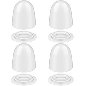 Toilet Bolt Caps Universal Toilet Seat Floor Bolts Caps Floor Bolts Snap On Caps with Washers for Easy Installation, 1.44 Inch Height