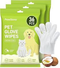 36PCS Hypoallergenic Pet Glove Wipes for Dogs & Cats - Quick Clean & Deodorizing Between Baths & Travel | Dog Washing Wipes for Fur, Butt, Paws, Eyes & Ears |Cat Cleaning Gloves for Grooming & Bathing