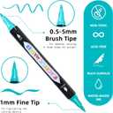 TBC The Best Crafts 72 Colors Dual Tip Acrylic Paint Markers, Double zipper design Topgrade Canvas bag,Waterproof, Non-Toxic, odorless, Suitable for Paper,Pottery, Stones, Glass,outdoor painting