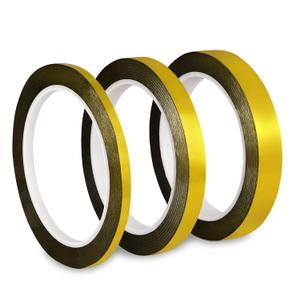 Gold Metallic Mirror Like Tape Gold Shiny Finish Mylar Film Tape for Gift Wrapping, Card Making, Crafts Decoration, Detailing Wall & Furniture(3 Rolls,1/5, 2/5, 3/5, 165 Yards)