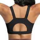 Comper Racerback Sports Bras for Women High Impact Workout Bra Medium Support Wide Straps Running Sport Bras Yoga Tank Tops