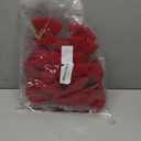 MCEAST 16 Pieces 6.2 x 4.7 Inch PVC Christmas Bows Red Velvet Mini Bows Tabletop Christmas Tree Bows Ornament for Door Window Party Indoor Outdoor Christmas Decorations