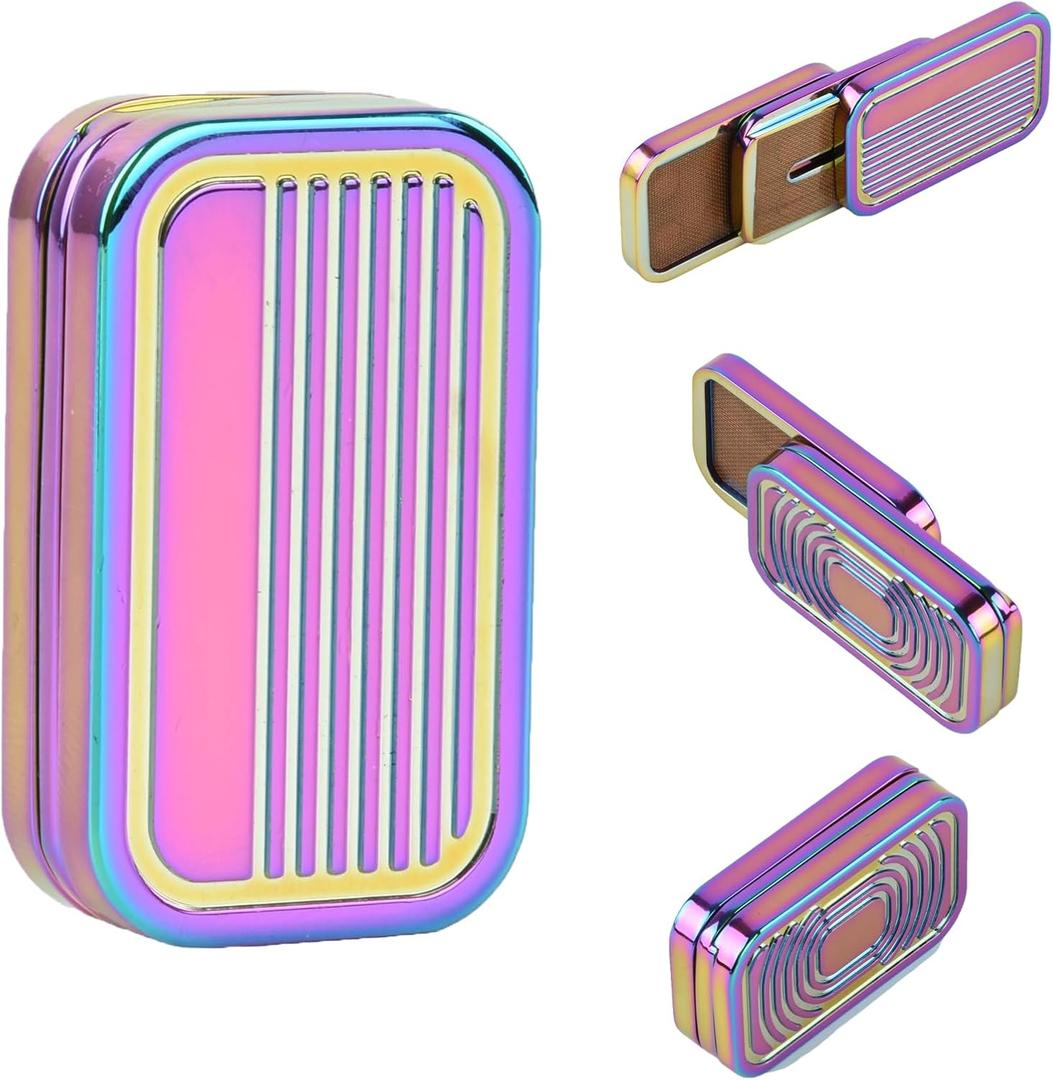 Metal Fidget Toys Adults EDC Fidget Slider Magnetic ADHD Toys Adults for Anxiety and Stress Relieve Autism Cool Office Gadgets for Desk-Purple