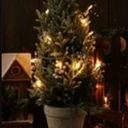 Lighted Festive Christmas Ornament Garland