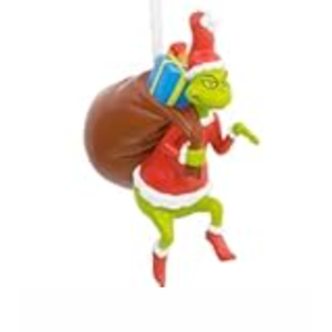 4PCS Funny Green Monster Christmas Tree Ornaments, Resin Xmas Hanging Decorations for Holiday Party, Indoor Home Decor & Seasonal Gifts