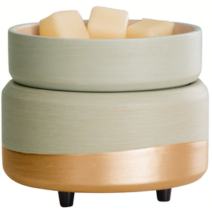 CANDLE WARMERS ETC 2-in-1 Candle and Fragrance Warmer for Warming Scented Candles or Wax Melts and Tarts with to Freshen Room, Midas
