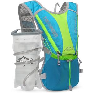 Hydration Pack Backpack, IX INOXTO Running Hydration Vest with 1.5L ( 50 oz) Water Bladder for Men Women, Lightweight Water Backpack for Hiking Cycling Climbing Camping