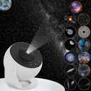 Galaxy Projector, 13 in 1 Planetarium Star Projector Realistic Starry Sky Night Light with Solar System Constellation Moon for Kids Adults Bedroom Ceiling Home Theater Living Room Decor (White)