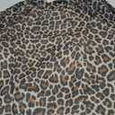 Zeagoo Leopard Print Tops for Women Mesh Long Sleeve Mock Neck Shirt See Through Going Out Blouses Large