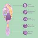 Wet Brush Disney Princess Rapunzel Original Detangler Hair Brush, Pain-Free Knot Removal, Flexible Bristles Detangle Wet or Dry Strands, Works on All Hair Types, Ergonomic Handle, Reduces Breakage