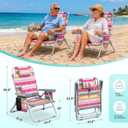 HOPERAN 15" Tall Backpack Beach Chair for Adults with 5-Position