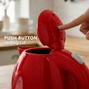 OVENTE Electric Kettle, 1.7L Fast Boiling Water Heater for Coffee or Tea, BPA Free with Water Level Gauge, Auto Shut-Off, Boil-Dry Protection, Indicator Light and Removable Filter, Red KP72R
