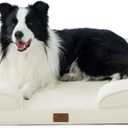 Bedsure Orthopedic Dog Beds Large Sized Dog - Washable Large Dog Cat Bed Waterproof, Comfort Dogs Couch Sofa with Washable Removable Cover, Pet Bed with Nonskid Bottom, Ivory, 35"