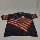 TheFlagshirt Men's Patriotic Performance Golf American Flag Classic Fit Polo Shirt, Large