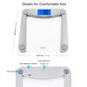 Vitafit Digital Bathroom Weight Scale for Body Weight, High Accuracy Assured by Weighing Professional Since 2001,Extra Large Blue Backlit LCD and Step-On, 400lb/182kg, Clear Glass