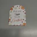 2 x Little Pumpkin Drinks Please Help Yourself Sign for Baby Shower, 6x8 Inch Arch Wooden Sign with Stand, Fall Autumn Baby Shower Table Sign, Gender Neutral Party Decoration - UYL03