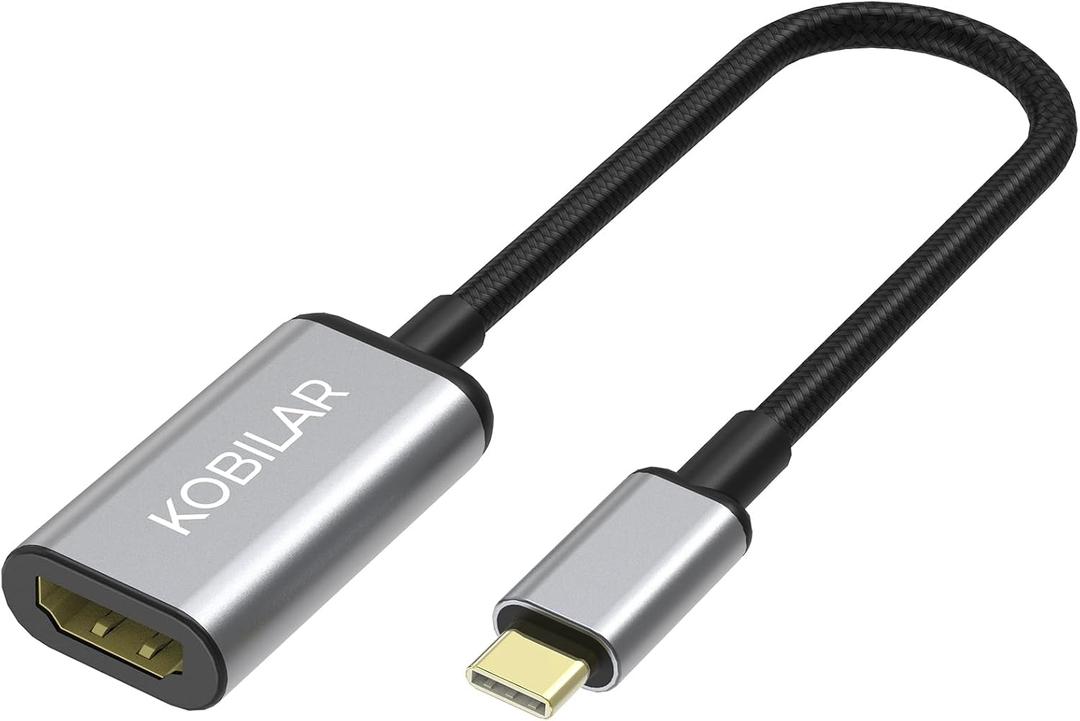 Kobilar USB C to HDMI Adapter - High Resolution（4K@60Hz） Type C to HDMI Aluminum Shell with 30-Micron Gold Plug for Apple iPad MacBook Pro/Air,Thunderbolt 4/3，Galaxy/Monitor