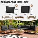 12Pcs Outdoor Couch Cushion Covers with Zipper, Water-Resistant Patio Cushion Covers, Max Compatible 24x24x3.15 Inch Patio Cushion, Full Coverage, Non-Stretch, UV-Resistant, Only Cover