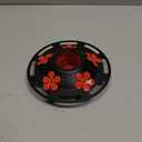 WOSIBO Hummingbird Feeder Replacement Bottom Base Replacement Part Includes Red Plastic Base Metal Top and Brushes (Black Circle)
