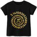 Pi Day Shirt Kids Toddler Boys Girls Happy Pi Day T-Shirt Math Pirate 3.14 Pie Coincidence Outfit (5-6 Years)
