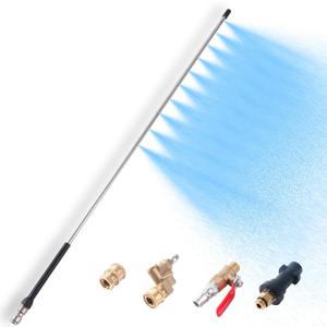 24 in Radiator Cleaner Wand,Radiator Genie Water Air Cleaning Wands,Car Truck Power Washer Wand,Pressure Washer Radiator Tool, Fit Over Max 4500PSI Pressure Washer(With Switch)