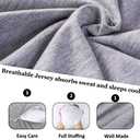 Pregnancy Pillow, C Shaped Full Body Pillow for Maternity Support, Pregnant Women Sleeping Pillow with Jersey Cover (Light Grey)