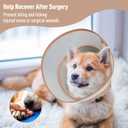 Soft Dog Cone Collar for Large Medium Small Dogs After Surgery, Adjustable Pet Recovery E-Collar, Elizabethan Collar for Dogs and Cats, Tan Large